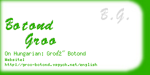 botond groo business card